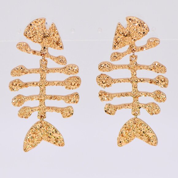 Fish bone Earring ♥ - Picture 5 of 6